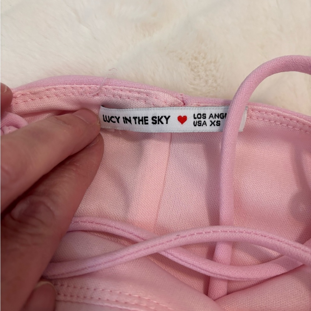 Pink Ruffled Mini Dress - Picture 3 of 3